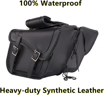 GARGOYLE BELLS Motorcycle Saddle Bags Leather Motorcycle Luggage Bag - Image 2