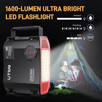 UTRAI Jump Starter with Air Compressor, 6000A 27000mAh Car Starter Jump Box - Image 5