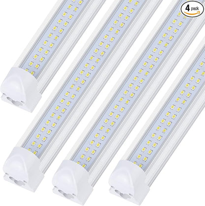 4 Pack, Led Shop Lights, 8FT Led Shop Light, 100W 6000K 15000LM Clear White by DOUYIDOUBEST-LEDLIGHTING