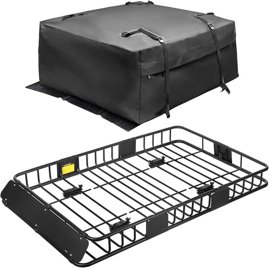 Leader Accessories Roof Rack Cargo Basket Set, Car Top Luggage Holder 64"x 39" by LeaderAccessories