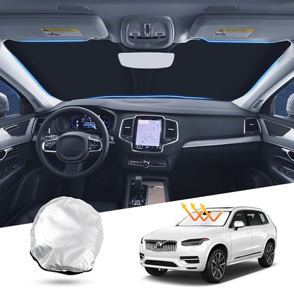 T TGBROS Compatible with 2015-2024 2025 Volvo XC90 Windshield Sun Shade by TTGBROS