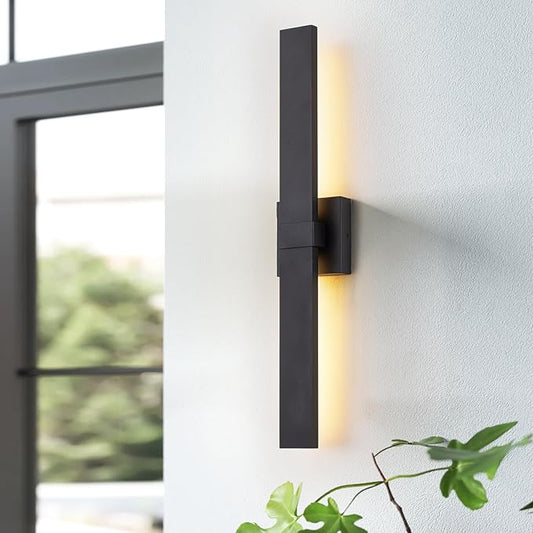 Modern Outdoor Wall Light Fixtures 27.2" Black Outdoor Porch Lights Exterior by Zicbol