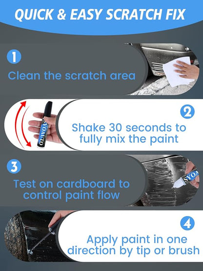SYOAUTO Black Touch Up Paint for Cars, Auto Touch Up Paint Black Scratch Repair - Image 7