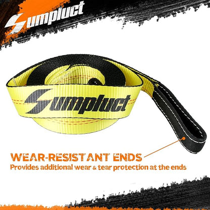 2 Pack Tow Strap 2" x 20 ft 20000 lbs Break Strength Kinetic Recovery Tow Rope - Image 2