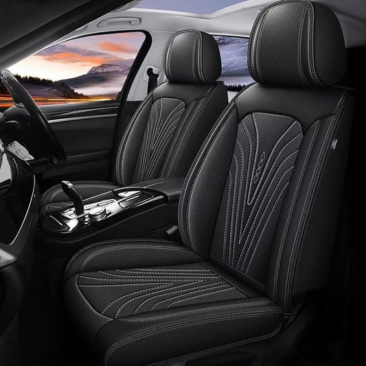 2 Front Car Seat Cover Fit for Toyota Camry 2012-2024 2025 Faux Leather by DISUTOGO