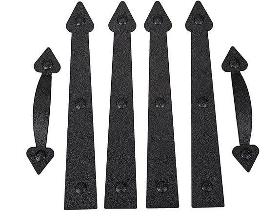 Magnetic Decorative Garage Door Curb Appeal Faux Hinges Handles Hardware Kit by AntiqueSmith