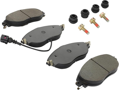 Premium Semi-Metallic Front Brake Pads Compatible - Image 2