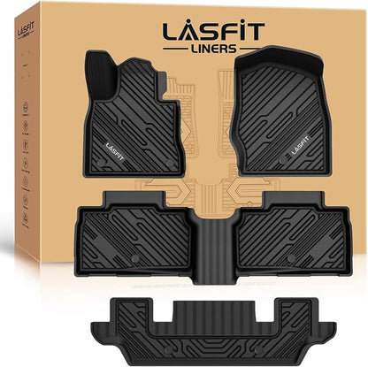 LASFIT Floor Mats for Ford Explorer 2020-2025 6 Passenger TPE All Weather by LASFIT