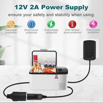 inShareplus 12V 2A 24W AC to DC Converter, 12 Volt Car Cigarette Lighter - Image 2