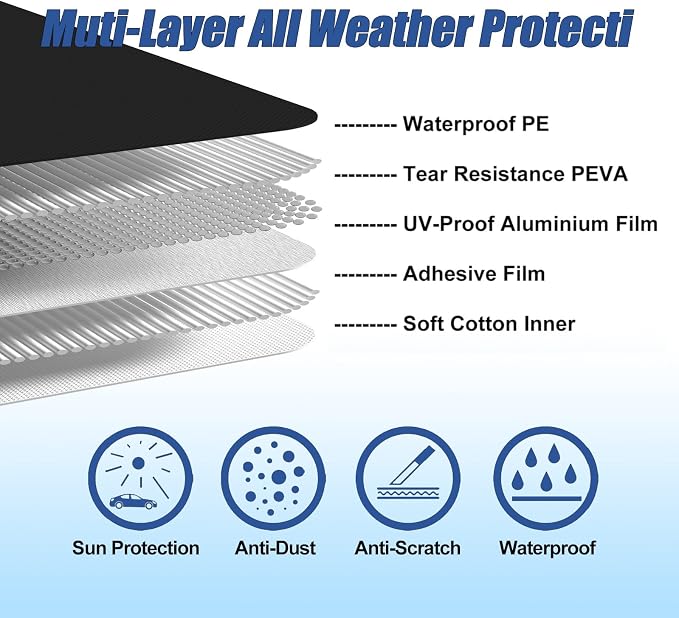 Waterproof Car Covers for 2006-2025 Dodge Charger Custom Heavy Duty Waterproof - Image 3