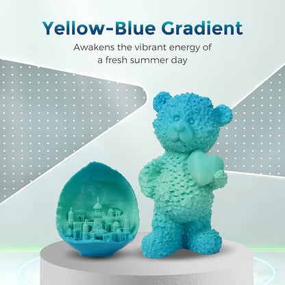 FLASHFORGE PLA Filament 1.75mm +/- 0.02mm Blue to Yellow Gradient, Smooth - Image 3