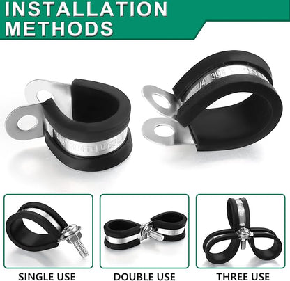 30PCS Stainless Steel Cable Clamps 9 Sizes—1/8" 3/16" 1/4" 5/16" 3/8" 1/2" 5/8" - Image 5