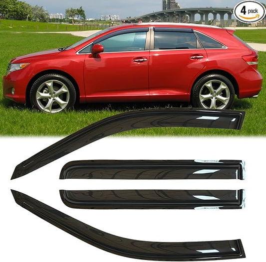 4pcs Original Outside Mount Style Window Rain Guards Shield Durable Side Wind by Deebior