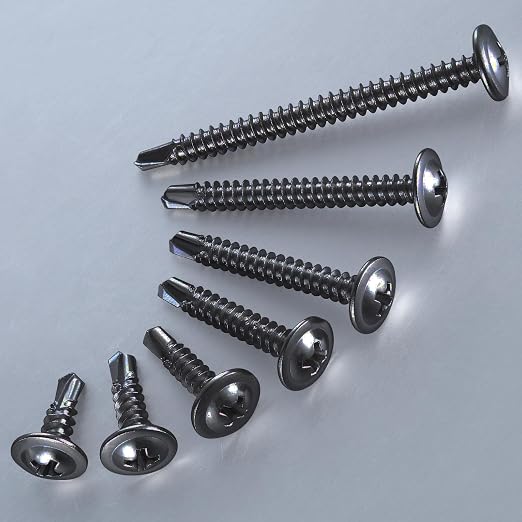 #8×5/8” for Sheet Metal Self-Tapping Screws 410 Black Stainless Steel Truss - Image 3