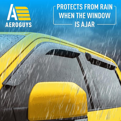Extra Durable Window Deflectors Tape-On Window Visors Rain Guards Fit - Image 2