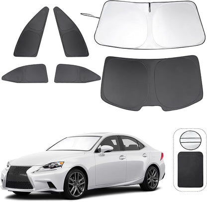 TINGLU Window Shades for Lexus is Sedan 2014-2020 Accessories Car Side Full by TINGLU