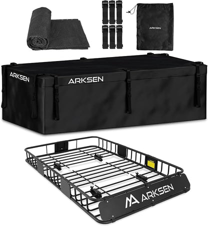 ARKSEN 64 x 39 x 6 Inch Universal 150LB Heavy Duty Roof Rack Cargo by ARKSEN