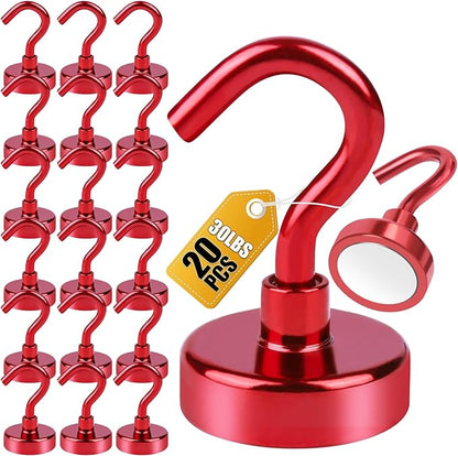 DIYMAG Magnetic Hooks, 30Lbs Strong Heavy Duty Cruise Magnet S-Hook by DIYMAG