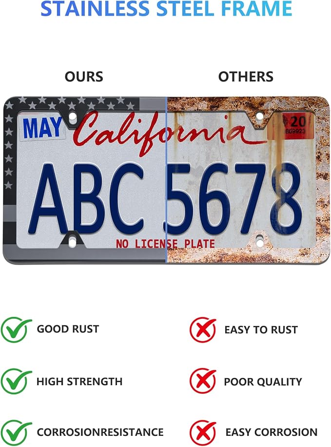American Flag License Plate Frames - Image 6
