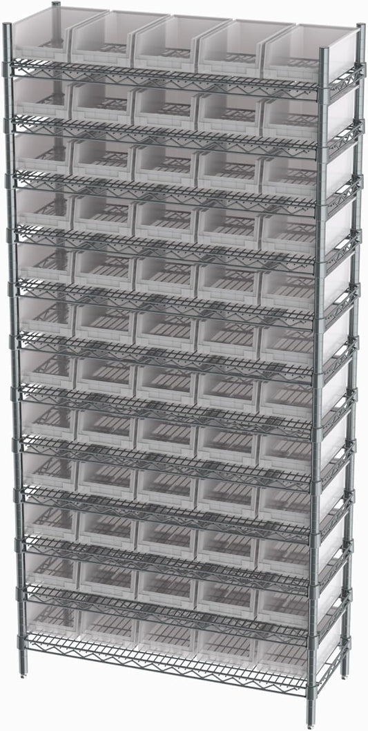 Hudson Exchange 36x14x74, Industrial Wire Shelving Unit by HudsonExchange