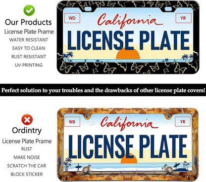 Golden Butterfly License Plate Frames - Image 4