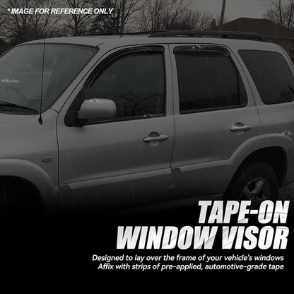 Auto Dynasty Set of 4 Carbon Fiber Pattern Window Visors Compatible - Image 3