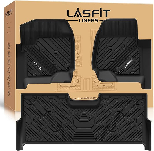 LASFIT Floor Mats for Ford F250 F350 F450 2017-2026 Crew Cab Front Bucket Seat by LASFIT