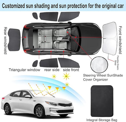 TINGLU Window Shades for Kia Optima 2016 2017 2018 2019 2020 Accessories Car - Image 3