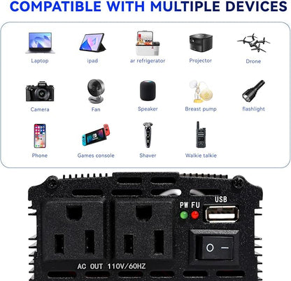 Power Inverter 500W Car Power Inverters, 12 Volt Inverter Car Cigarette Inverter - Image 4