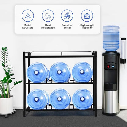 5 Gallon Water Bottle Holder 6-Tray 3/5 Gallon Water Jug Rack - Image 6
