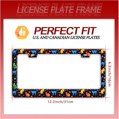 Colorful Cat License Plate Frame Cute Pet Butterfly License Plate Holder Funny - Image 7