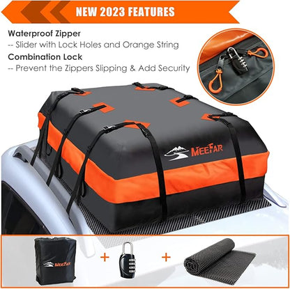 MeeFar Car Roof Bag XBEEK Rooftop top Cargo Carrier Bag 20 Cubic feet Waterproof - Image 2