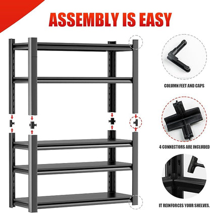 Garage Shelving Unit, Heavy Duty 5 Tier Storage Shelf, Industrial Utility - Image 7