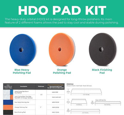 Lake Country 3.5" HDO Orange Foam Polishing Pad – Premium Heavy Duty Orbital - Image 4