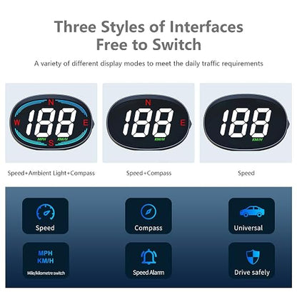 H2 GPS Speedometer Digital Speedometer GPS HUD Universal All Cars Head Up - Image 4