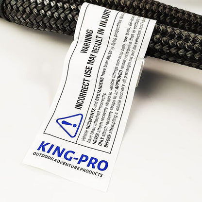 KING-PRO Kinetic Recovery Rope 7/8“x30' Towing Rope 30, 000lbs Breaking - Image 5