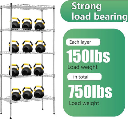 BestOffice Garage Shelving 5 Tier Metal Storage Shelves 750lbs Weight Capacity - Image 7