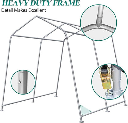 7' x 12' Outdoor Storage Shed- Heavy Duty Storage Shelter Tent - Image 5
