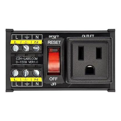 DIN Rail Mount AC 120V NEMA 5-15R Single Receptacle Outlet Power Strip Module by OONO