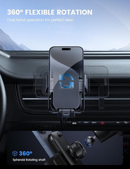 Lamicall 2025 Wider Clamp & Metal Hook Car Phone Holder Vent Phone Holders - Image 5
