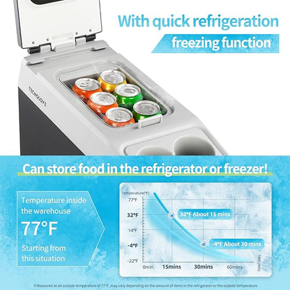 12 Volt Center Console Fridge, Car Refrigerator 16QT Cooler, Portable Car - Image 5