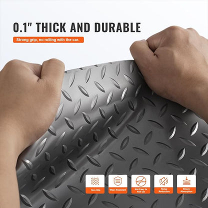 VEVOR Garage Floor Mat, 25.5 x 3.6 FT PVC Garage Flooring Roll, 2.5mm Thickness - Image 3