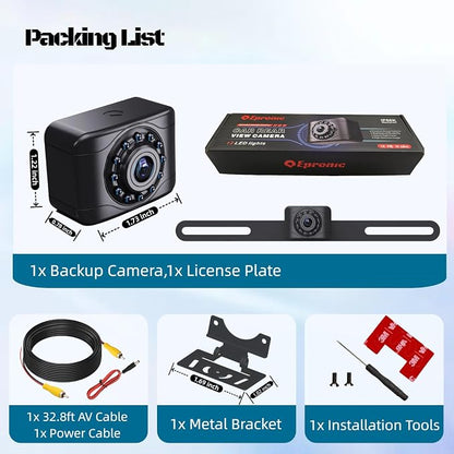 X1P HD Backup Camera License Plate Rear View Camera - Image 7