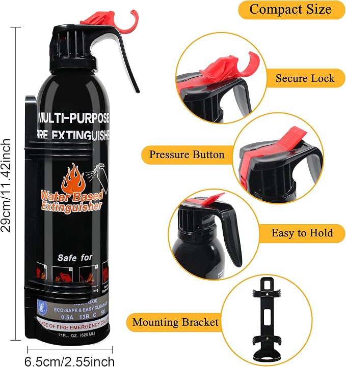 Fire Extinguisher for Home, 2 Pack Vehicle Fire Extinguishers - Image 6