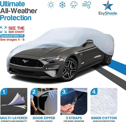 EzyShade 10-Layer Waterproof Sports Car Cover. See Vehicle Size-Chart - Image 2