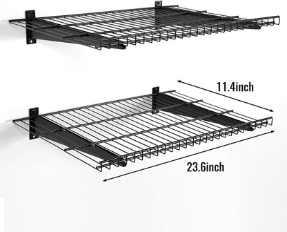 2 Pack Garage Wall Mounted Shelf, 23.6" x 11.4" Heavy Duty Wall Storage Shelves - Image 2