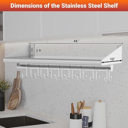 Skyflame Stainless Steel Floating Shelving - Image 3
