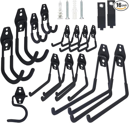 16 Pack Steel Heavy Duty Garage Hooks Storage Hooks by Unknown