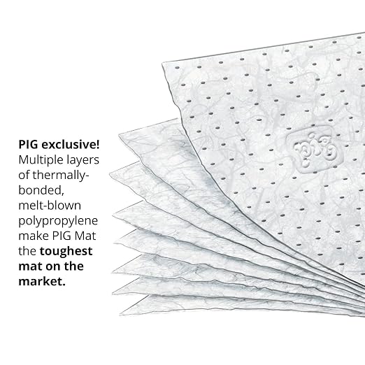 PIG Oil-Only Absorbent Mat Roll | Absorbs Oil-Based Liquids | Lightweight | 40 - Image 8