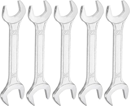 HARFINGTON 5pcs Double Open End Wrench 22mm x 24mm Metric 15 Degree Offset by HARFINGTON
